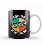 Coding Is My Cardio Fitness Gym Workout Mens  s 03 Kupa Bardak Porselen