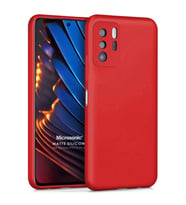 Microsonic Matte Silicone Xiaomi Poco X3 GT Kılıf Kırmızı