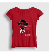 Presmono Kadın Kırmızı Jamie Film Django Unchained T-Shirt 243838tt