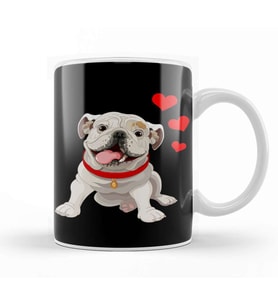 Bulldog Kupa Bardak Porselen