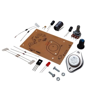 2N3055 ile DC 0-12V 1A Ayarlı Güç Kaynağı Kendin Yap Hobi Devresi DIY Lehimleme Kiti - Demonte(Montesiz)