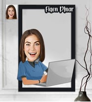 Kişiye Özel 3D  Ahşap Tablo Hemşire Kadın 30x40 -4