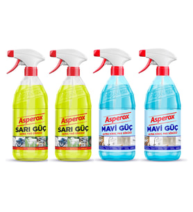 ASPEROX Sarı Guc  ve Mavi Guc Sprey 4 x 1 Lt