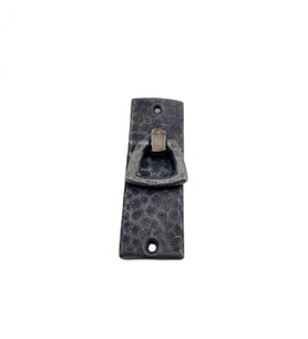 Antika Tarz Dekoratif Pirinç Dik Dövme Mobilya Kulbu - 90X31 Mm, Oksit