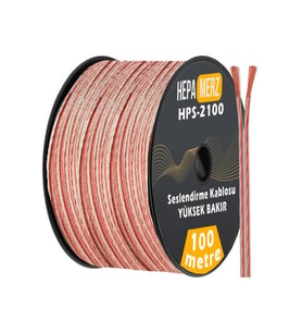 Hepa Merz HPS-2100 Bakır Ses Hoparlör Kablosu 2x1 mm 100 Mt.