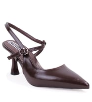 Dagoster DZA07-1296047 Kahve 8 cm İnce Topuklu Klasik Kadın Ayakkabı