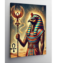 Kanvas Tablo Mısır Anubis Tanrısı Tasviri