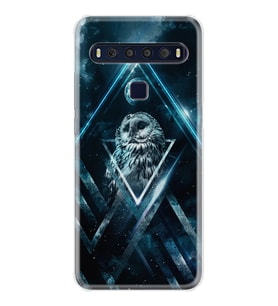 TCL 10L 10 Plus 10SE 20E 20SE 30SE L7 Kılıf Desemli Silikon Old Owl 1649