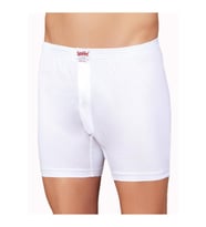 6 Adet Şahinler Erkek Penye Short Boxer Düz Renk ve Desenli E010 (Beyaz)