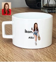 Kişiye Özel Karikatürlü İkon Lüks Fincan Doğum Günü Hediyesi