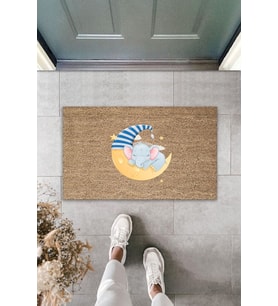 Uykucu Fil Dekoratif Iç Ve Dış Kapı Önü Paspası 70x45 Cm