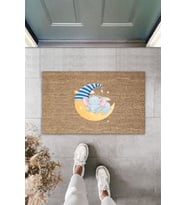 Uykucu Fil Dekoratif Iç Ve Dış Kapı Önü Paspası 70x45 Cm