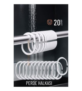 ModaCar Banyo Perde Halkaları 20 ADET