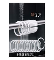 ModaCar Banyo Perde Halkaları 20 ADET