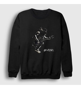 Presmono Unisex Siyah Jump Guns N' Roses Slash Sweatshirt 40084tt