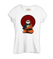 Panda Yoga Beyaz Kadın Tshirt
