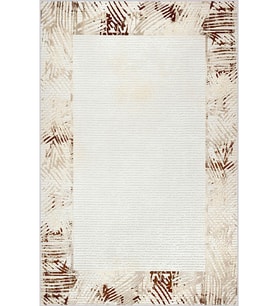 Eliana Home Baskılı, Yıkanabilir Kaymaz Taban Salon Halısı LNA0758 100x150 cm (Krem)