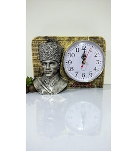 Atatürk Büstlü Dekoratif Duvar Saati