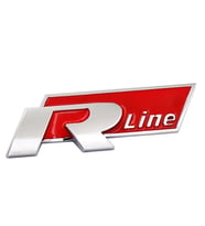 Volkswagen R Line 3D Metal Arma Amblem Logo Arka Kırmızı