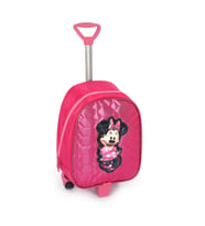 Çekçekli Pembe Parlak Dikişli Minnie Mouse Baskılı Anaokulu Çantası - Kreş Çantası (Karışık)
