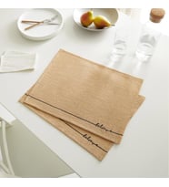 Ocean Home Textile 2'li Believe Jüt Amerikan Servis 45 x 35 cm (Bej)