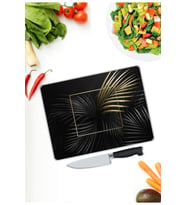 Siyah  Cam Kesme  ve Sunum Tahtası  25 Cm X 35 Cm