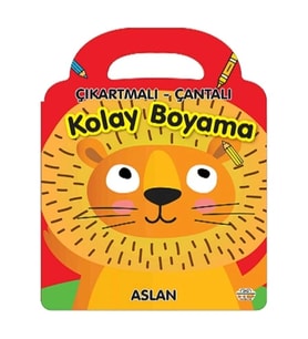 Çıkartmalı - Çantalı Kolay Boyama - Aslan