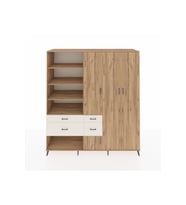 Kronos Dolap 14 Raflı 4 Çekmeceli 4 Kapaklı 220x59x243 Çam-Çam/Aytaşı