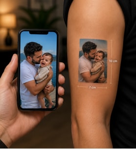 Kişiye Özel 2 Adet 7 Cm x 10 Cm Geçici Dövme Paketi