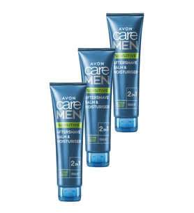 Avon Care Men Sensitive 2'si 1 Arada Tıraş Sonrası Balsam ve Nemlendirici 100 Ml. Üçlü Set