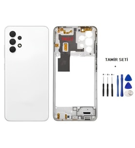 Samsung Galaxy A32 - SM-A325F FULL Kasa Arka Kapak Takım BEYAZ - TAMİR SETİ