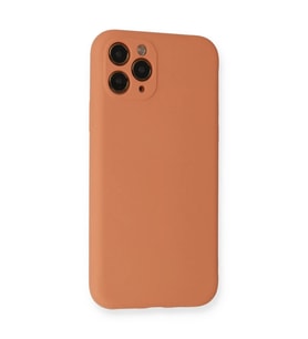 İphone 11 Pro Kılıf Nano İçi Kadife Silikon - Mat Turuncu