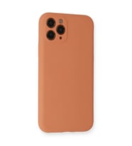 İphone 11 Pro Kılıf Nano İçi Kadife Silikon - Mat Turuncu