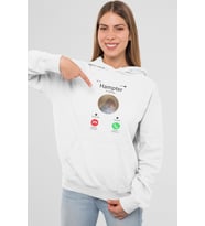 Unisex Hampter is Calling Sweatshirt Siyah (Beyaz)