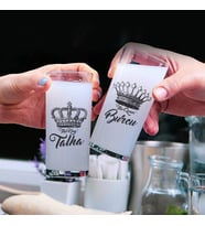 King And Queen İsimli 2li Rakı Bardağı