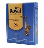Rico RKB1025 Royal Tenor Saksafon Kamışı No: 2.5 (Orta Seviye/Eğitim) - 10'lu Paket  Esnek Üfleme Tepkisi, Kolay Ses Çıkışı ve Çok Yönlü Tını