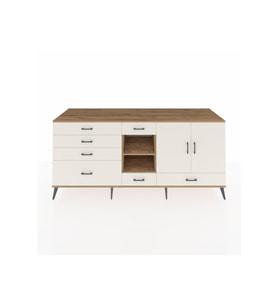Kronos Konsol 4 Raflı 7 Çekmeceli 2 Kapaklı 220x59x99 Çam-Aytaşı/Aytaşı
