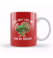 Funny Thanksgiving You Only Like Me For My Breast 01 Kupa Bardak Porselen