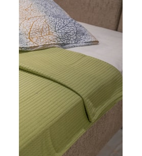 Sofline %100 Pamuk Çift Kişilik Yazlık Örgü Pike, Yatak Örtüsü, Terletmez Kumaş 240x200cm Pudra