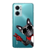 PrintiFy Xiaomi Redmi Note 11E ile Uyumlu 1mm Slim Fit Köpek 2 050e Baskılı Şeffaf  Kılıf