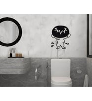 BK Home Banyo Tuvalet Duvar Süsü-3 (Siyah)