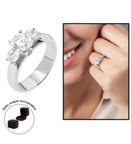 Starlight Diamond Pırlanta Montür 925 Ayar Gümüş Bayan Tria Yüzük