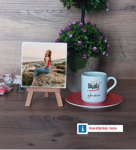 Diyaliz Hemşiresi Fotoğraflı Dekoratif Taş, Ahşap Altlıklı Türk Kahvesi Fincanı Hediye Tıp Bayramı Hediyesi Hemşireler Günü Hediyesi (Model 8)