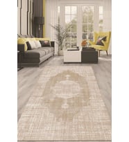 Dijital Kaymaz Taban Yıkanabilir Modern Renkli Salon Halısı Mutfak Halısı Yolluk ND-HT-394 (Kahverengi)
