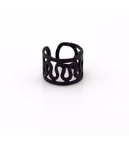 MAT SİYAH RENKLİ EARCUFF KIKIRDAK KÜPE SARMAL DESENLİ  EX085