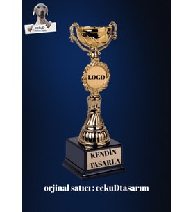 Altın Renkli Legend Ödül Kupası 33cm – Başarı Kupası – Turnuva, Yarışma, Organizasyon İçin (Silver)