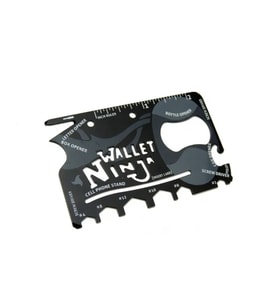 Ninja Wallet Survival Acil Durum Kiti / Kartı - 18 in 1