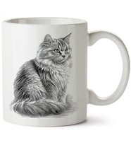 Kedi Baskılı Porselen Kupa Bardak