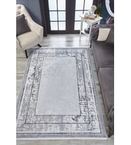 Dijital Kaymaz Yıkanabilir Gri Minimalist Salon Halısı Mutfak Halısı Koridor Halısı Yolluk HLN1807