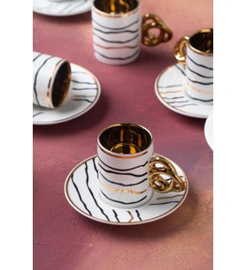 Lucetta 6 Kişilik Kahve Fincanı Takımı - 90 ml